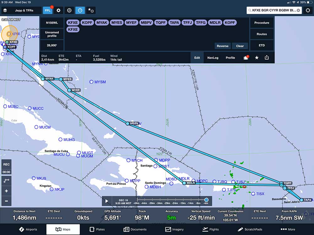 Pilatus SLXP flight planning